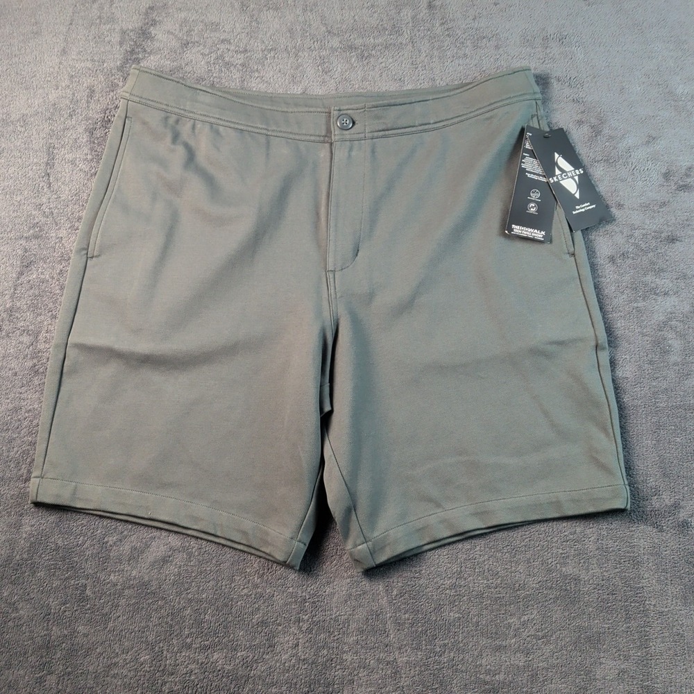 Skechers The Go Walk Tech Twill Shorts Green Size XL